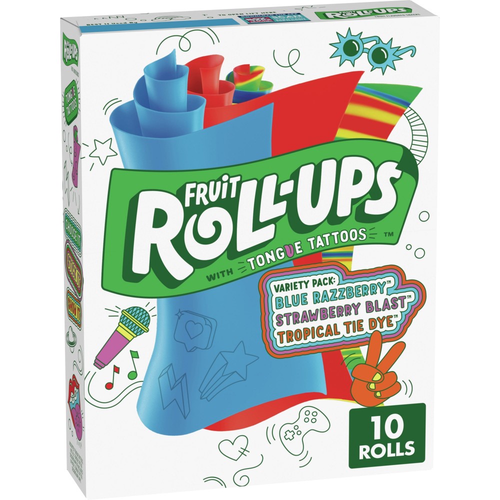 Fruit Roll-Ups Fruit Flavored Snacks, Variety Pack, Pouches, 10 ct