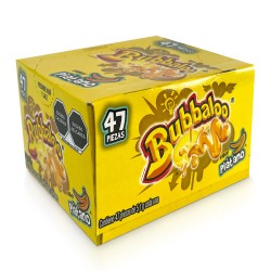 Bubbaloo Chicle Platano. 290 g-  50Ct