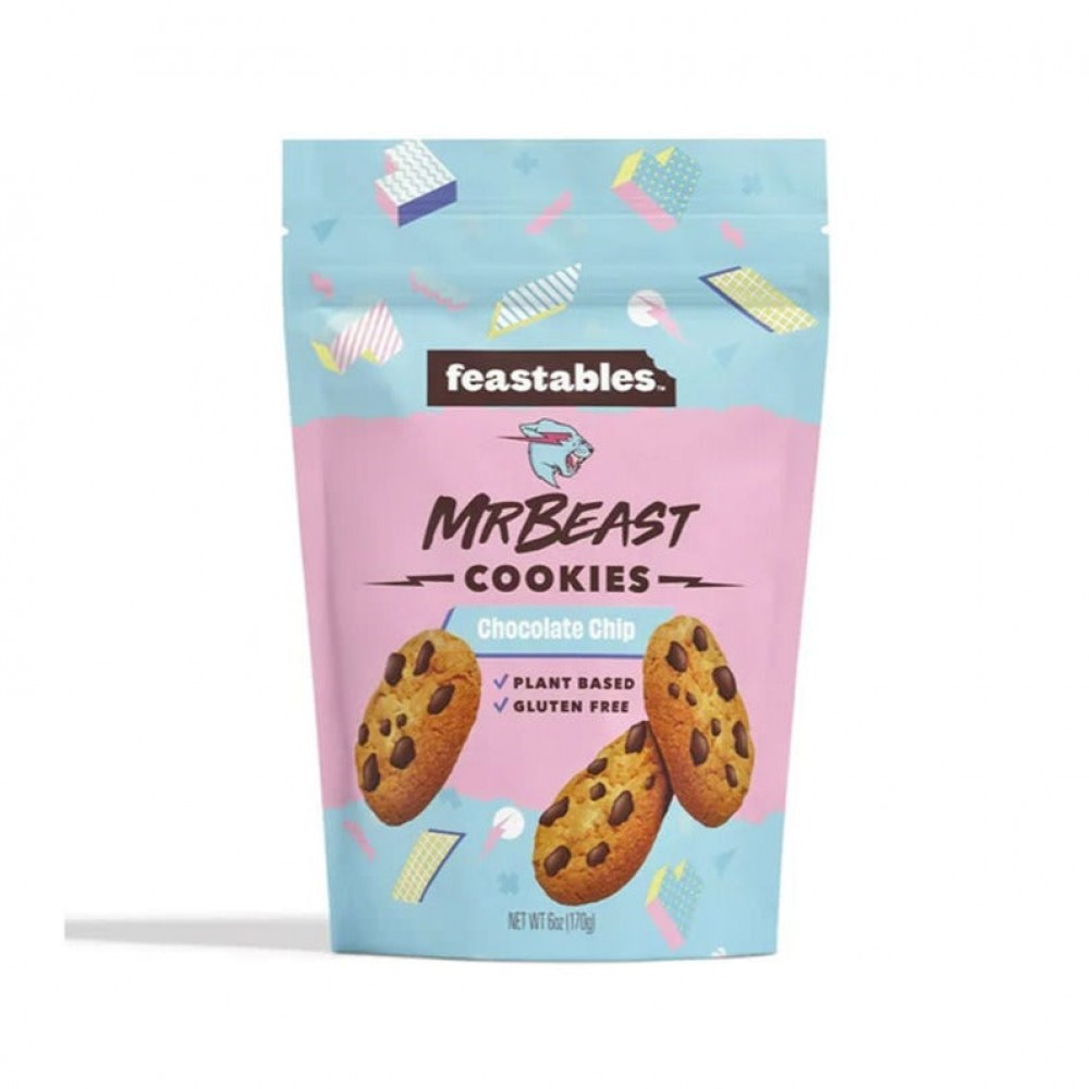 Mr. Beast Feastables Chocolate Chip Cookies 170g - Case of 5