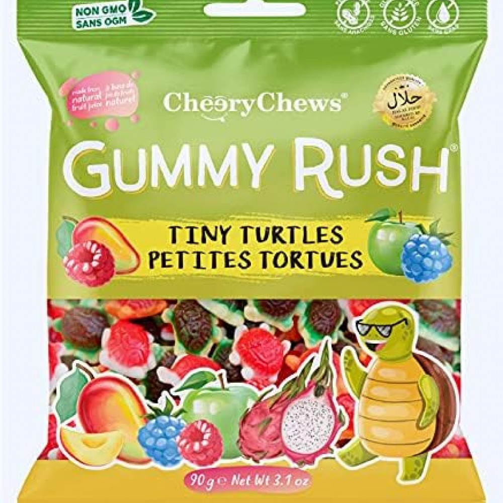 Gummy Rush Tiny Turtles- 90 g (Case of 12) Gummy Rush Tiny Turtles- 90 g (Case of 12)