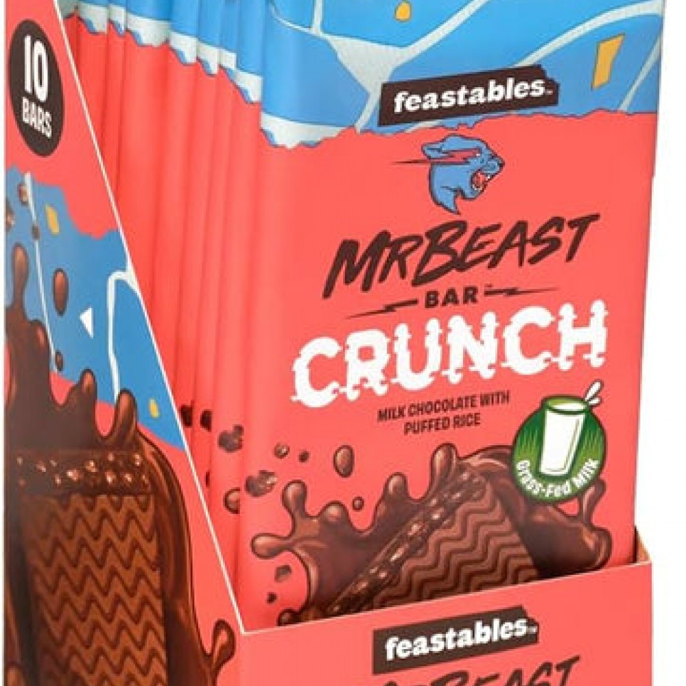 Mr. Beast Feastables Crunch Bar 60g - Box of 10