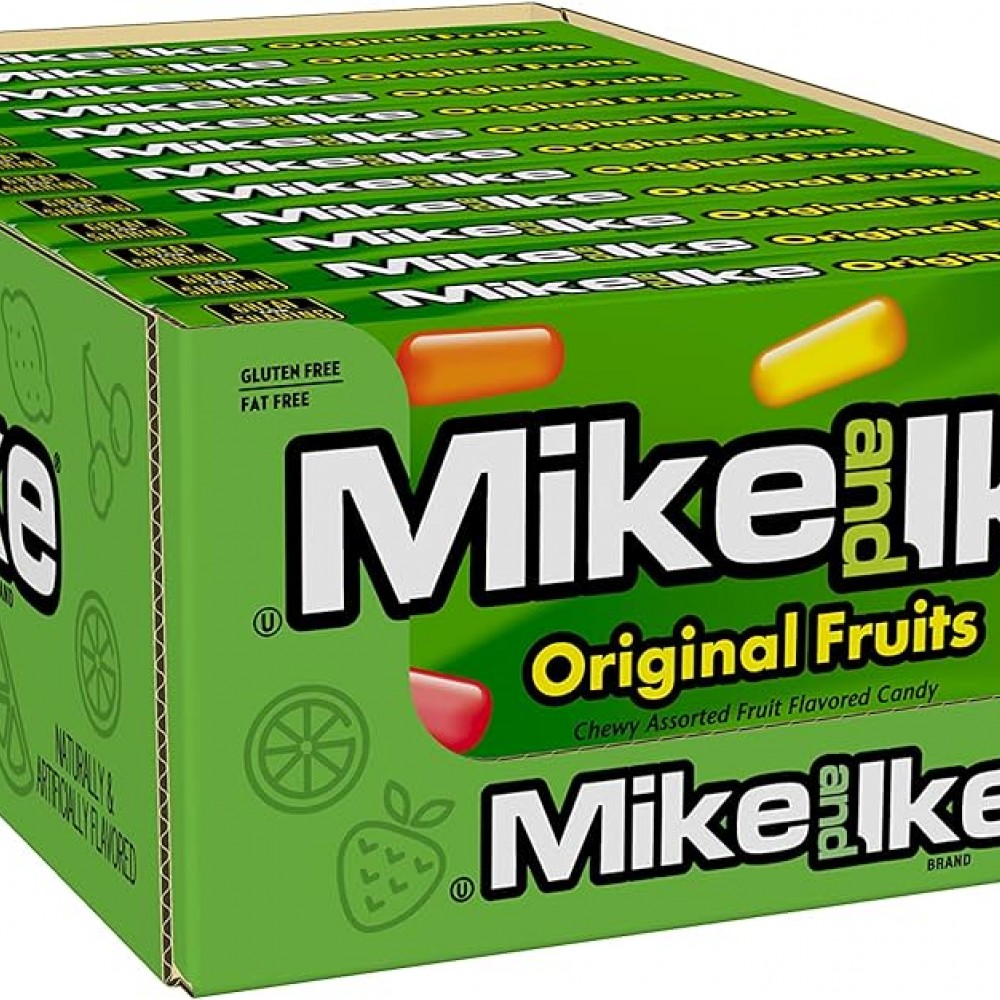 Mike & Ike Theatre Box Original Mike 141 g- (12 Units Per Box) Mike & Ike Theatre Box Original Mike 141 g- (12 Units Per Box)