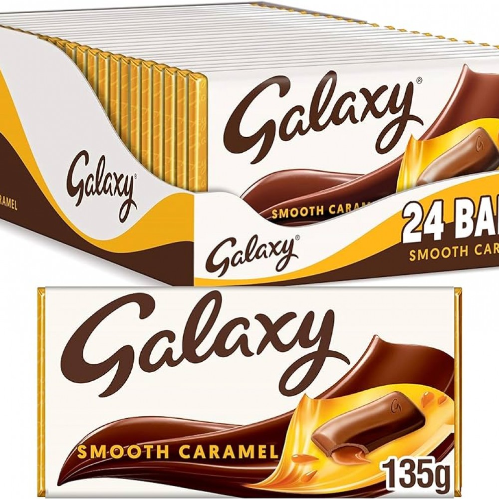 Galaxy Smooth Caramel Bar 135G - Case Of 24 (UK Imported)