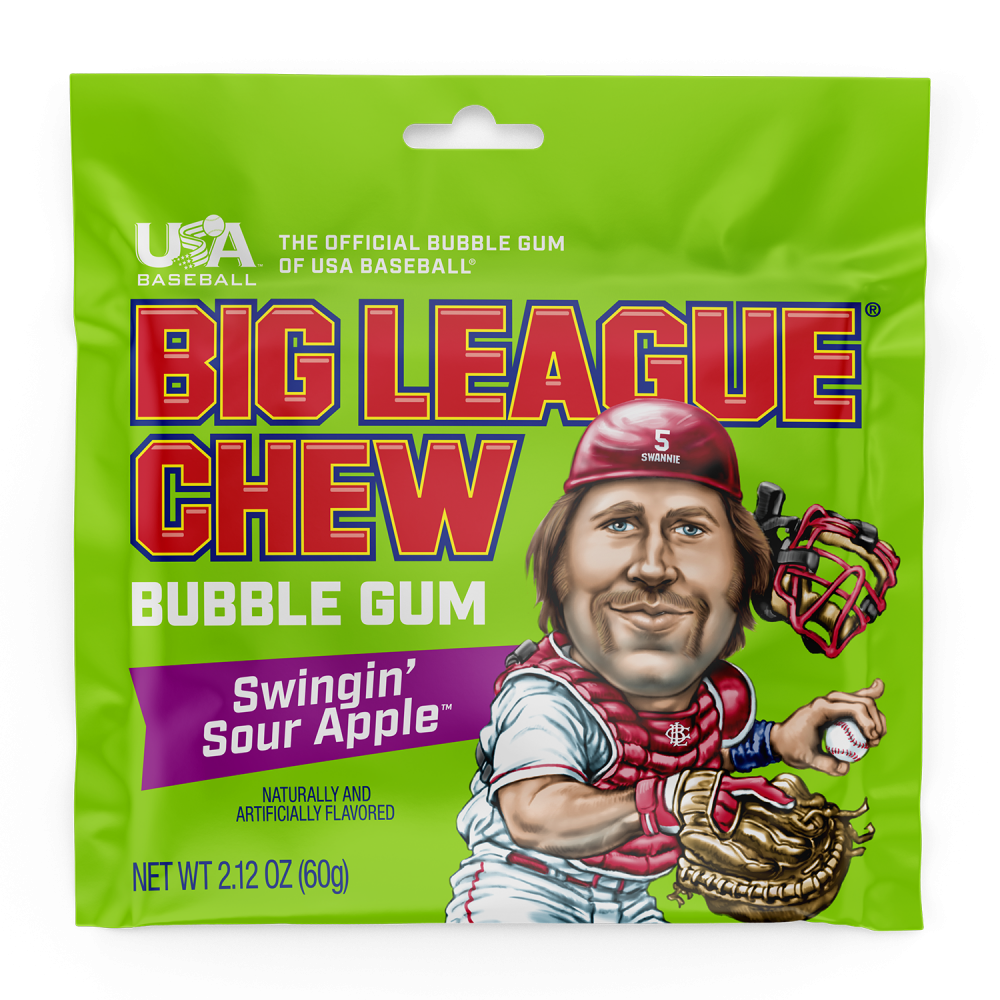 Big League Chew Bubble GumSwingin’ Sour Apple, 60 g - 12 ct