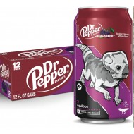Dr Pepper Strawberries and Cream Soda Pop, 12 fl oz, 12 Pack Cans, Jurassic World Rebirth Limited Edition