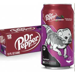 Dr Pepper Strawberries and Cream Soda Pop, 12 fl oz, 12 Pack Cans, Jurassic World Rebirth Limited Edition