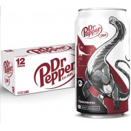 Diet Dr Pepper Soda Pop, 12 fl oz, 12 Pack Cans, Jurassic World Rebirth Limited Edition