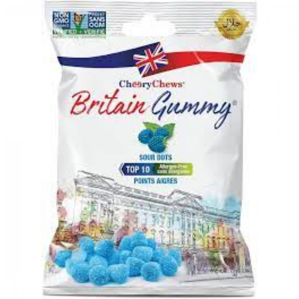 Britain Gummy Sour Dots 150g (12 pack) Britain Gummy Sour Dots 150g (12 pack)