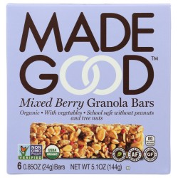 MadeGood Chocolate Chip Granola Bars, 6 Healthy Snack Bars, 0.85 oz Each