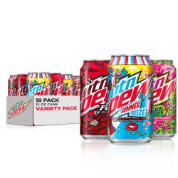 Mountain Dew Summer Freeze, 3 Flavor Variety Pack, 18 pack 12oz cans