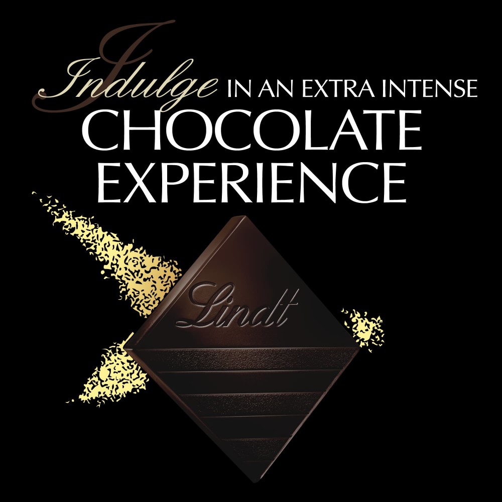 Lindt Excellence 100% Cocoa Dark Chocolate Candy Bar, 1.7 oz. Bar