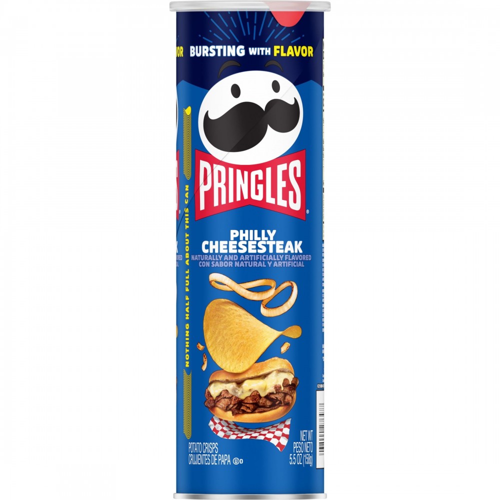 Pringles Philly Cheesesteak Potato Crisps Chips, 5.5 oz