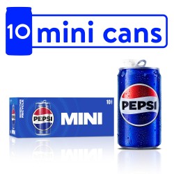 Pepsi Soda Pop, 7.5 fl oz, 10 Pack Cans