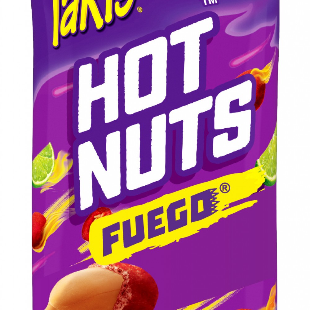 Takis Hot Nuts Flare Double Crunch Peanuts, Chili Pepper and Lime Artificially Flavored Peanuts, 3.2 Ounce Bag