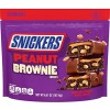 Snickers Peanut Brownie Squares Fun Size Chocolate Candy Bars, 6.61 Oz Sharing Size Bag