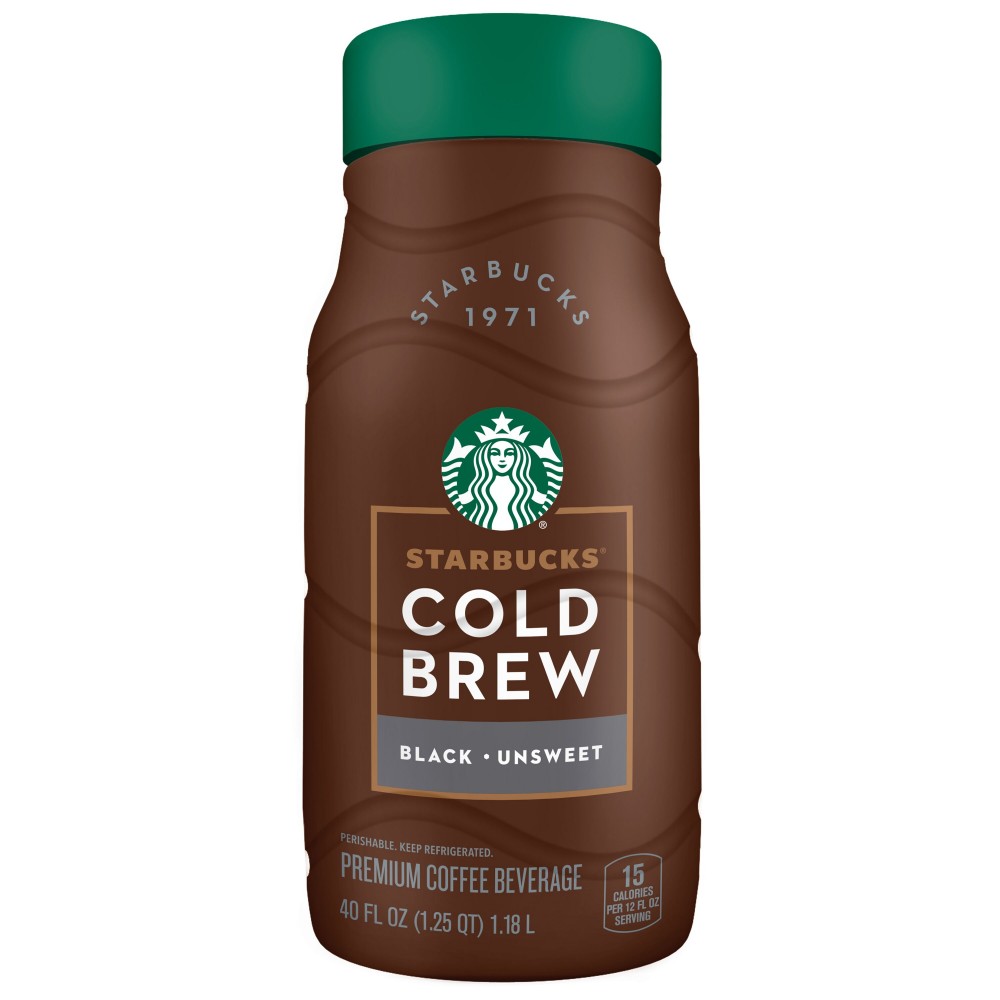 Starbucks Cold Brew Premium Coffee Beverage Black Unsweet 40 Fl Oz