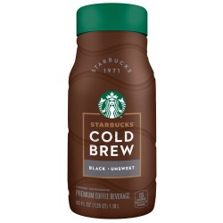 Starbucks Cold Brew Premium Coffee Beverage Black Unsweet 40 Fl Oz