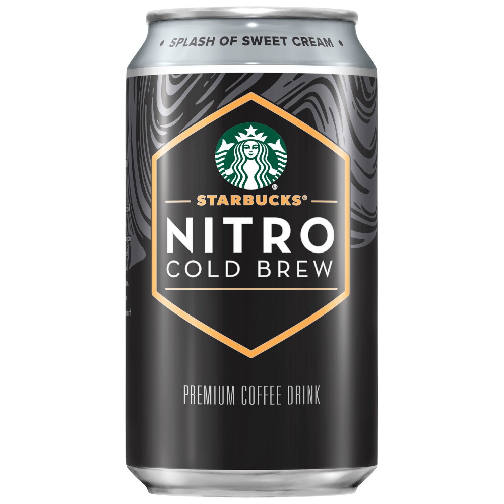 Starbucks Nitro Cold Brew, Splash of Sweet Cream, 9.6 oz Cans, 8 Pack