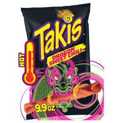 Takis Dragon Sweet Chili Rolled Tortilla Chips, Spicy Sweet Chili Artificially Flavored, 9.9 oz